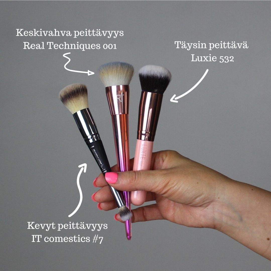 Mineraalimeikkipohjan siveltimet
